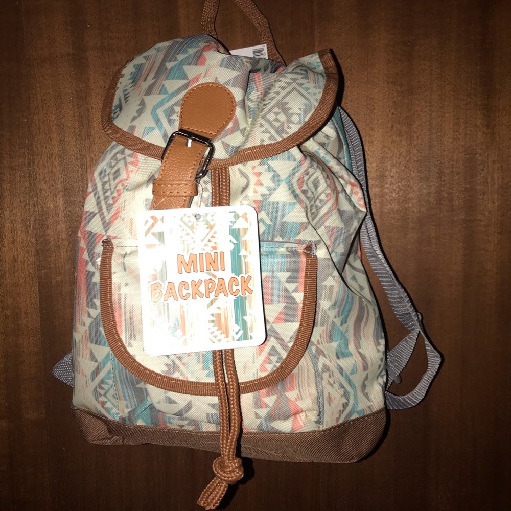 Aztec design mini backpack